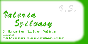 valeria szilvasy business card
