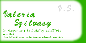 valeria szilvasy business card